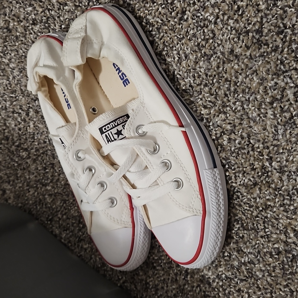 Brand new converse they were in the box for so long the tops just folded over